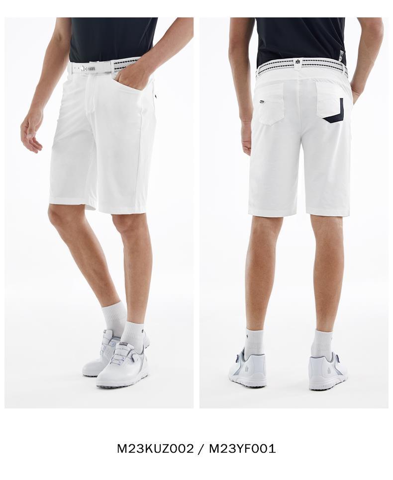 Quần short golf nam Moeyes Magic Eye co giãn mùa hè — M23KUZ002-Đen, M23KUZ002-Kaki, M23KUZ002-màu trắng chi tiết 6