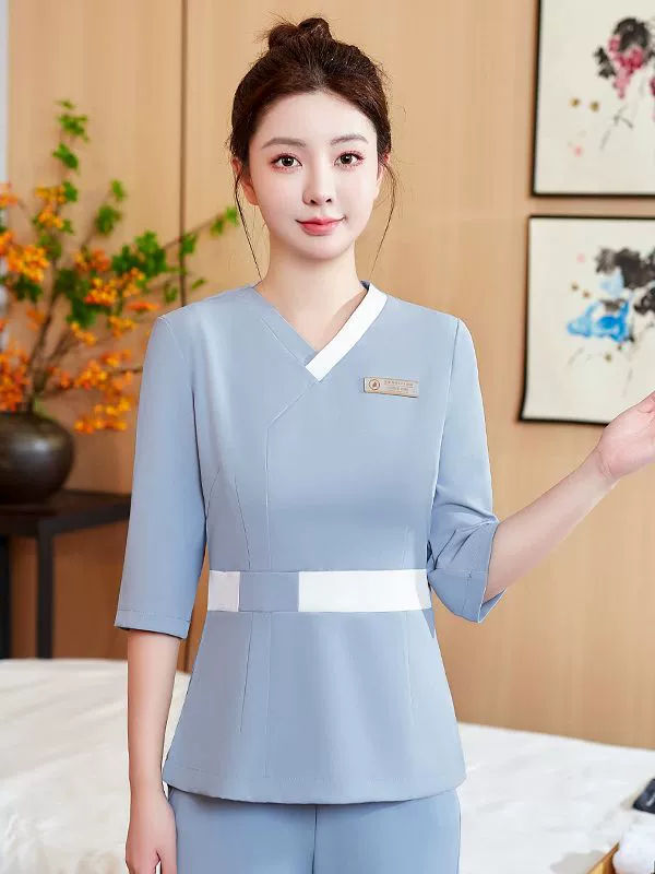 SPA Красотa платье профессиональный костюм осень Beauty Technician Health Technician Service Beauty Salon Health Hall Health Museum foot bath work clothes