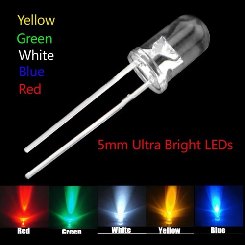 超高亮led灯圆头5mm鼠标红光、鼠标蓝光、鼠标黄、超高亮红光