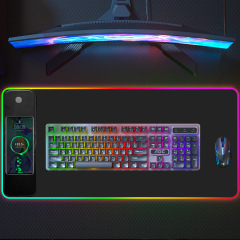 純粋な黒無線充電発光マウスパッド学生寮高級感超大型コンピュータゲーム電気競争マウスパッド滑り止め