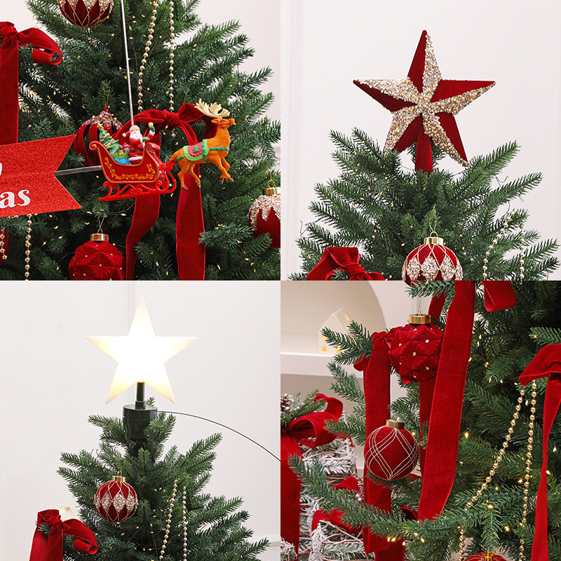 2025 Navidad nuevo árbol de Navidad grande decoración de árbol luminoso decoración de suelo de árbol de Navidad decoración de árbol de Navidad casero