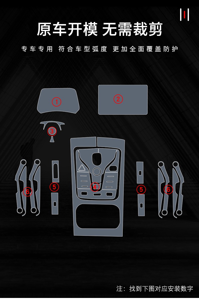 22-25 Byd Yuan Plus Car Interior Gear Shift Central Control Screen Instrument Panel Transparent Tpu Protective Film
