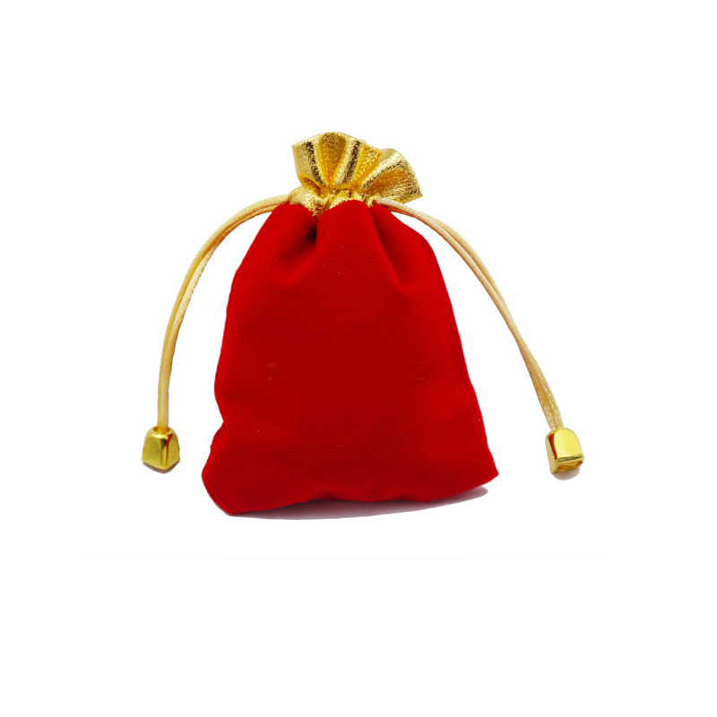 鑫鑫沙金铜饰品厂经典民族风新款红绒布 首饰布袋 大号小号可选