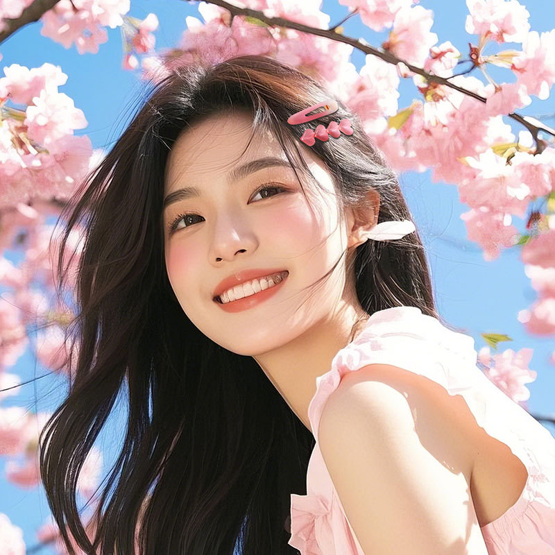 Amor gradiente pinzas de pelo rosa para mujeres verano cabello fruncado pinzas de pelo de frente lindas pinzas de boca de pato pinzas laterales pinzas tocado