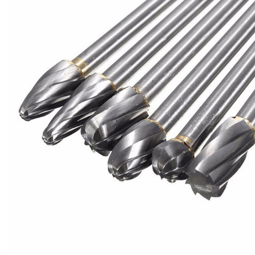6pc carbide rotary file tungsten steel roller sharpener alloy grinding head woodworking wood carving grinding head root carving