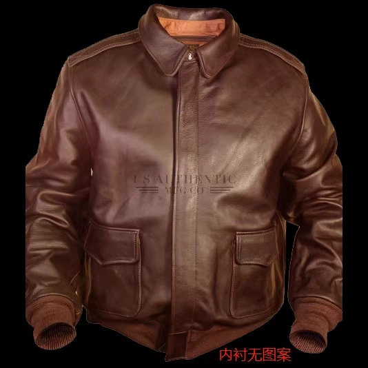 Oversized Leather Bomber Jacket, Flag Lining, Multi-Color, Sizes S–XXXXL