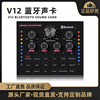 新款跨境外蓝牙V12爆款声卡手机喊麦通用快手主播k歌直播设备|ms