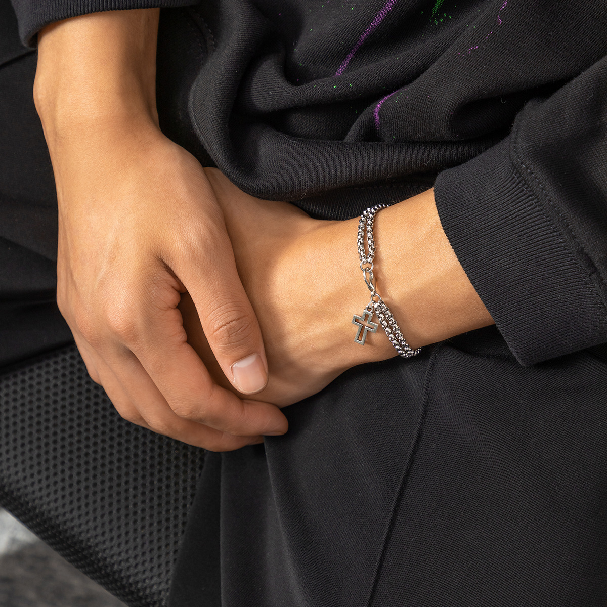 Fashion Cross Alloy Menu0027S Bracelets 1 Piece