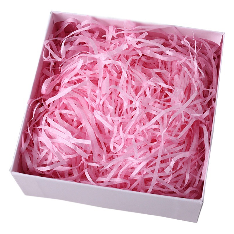 Factory wholesale color raffia grass shredded paper wedding gift box candy box filler raffia grass wrinkled paper spot