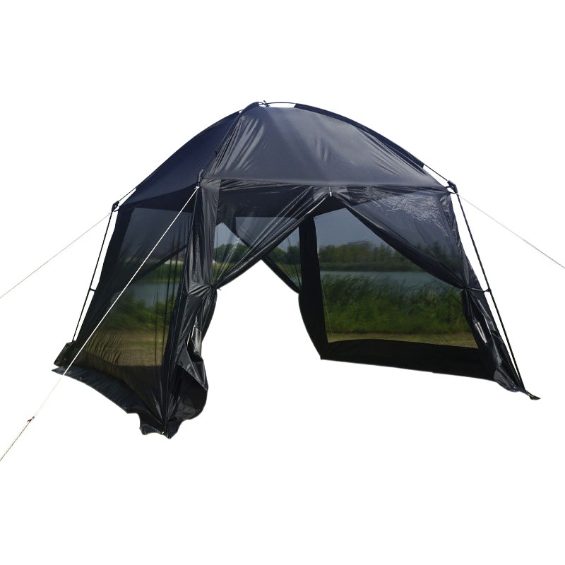 Nuevo negro cubierta completa malla pérgola playa Anti-mosquito repelente tienda opaca fresco acampar al aire libre patio tienda