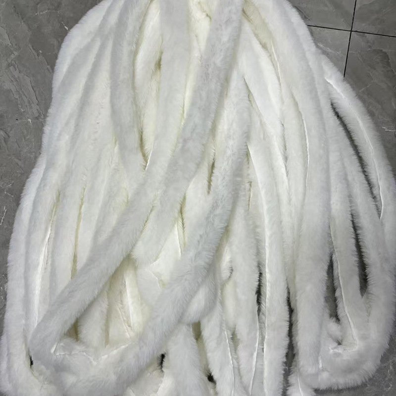 仿獭兔毛毛条冬季服饰装饰手工DIY毛条彩色演出舞蹈服辅料毛边|undefined