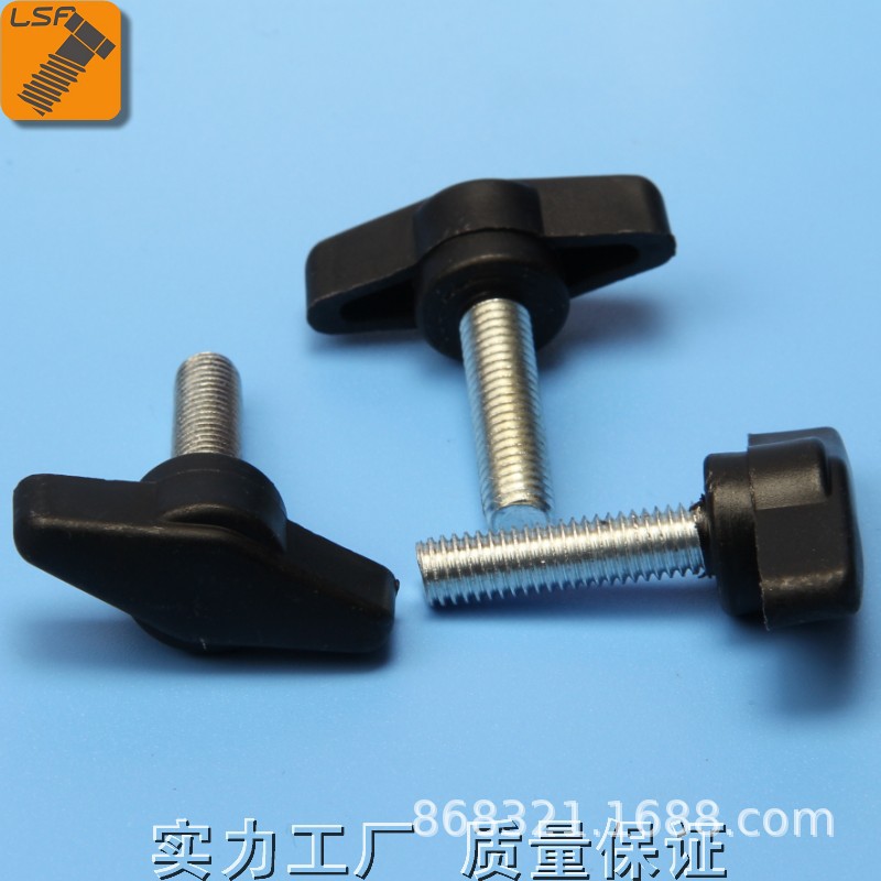 供应T形英制胶头螺杆37#不锈钢手柄螺丝m8一字调节螺丝包胶螺丝