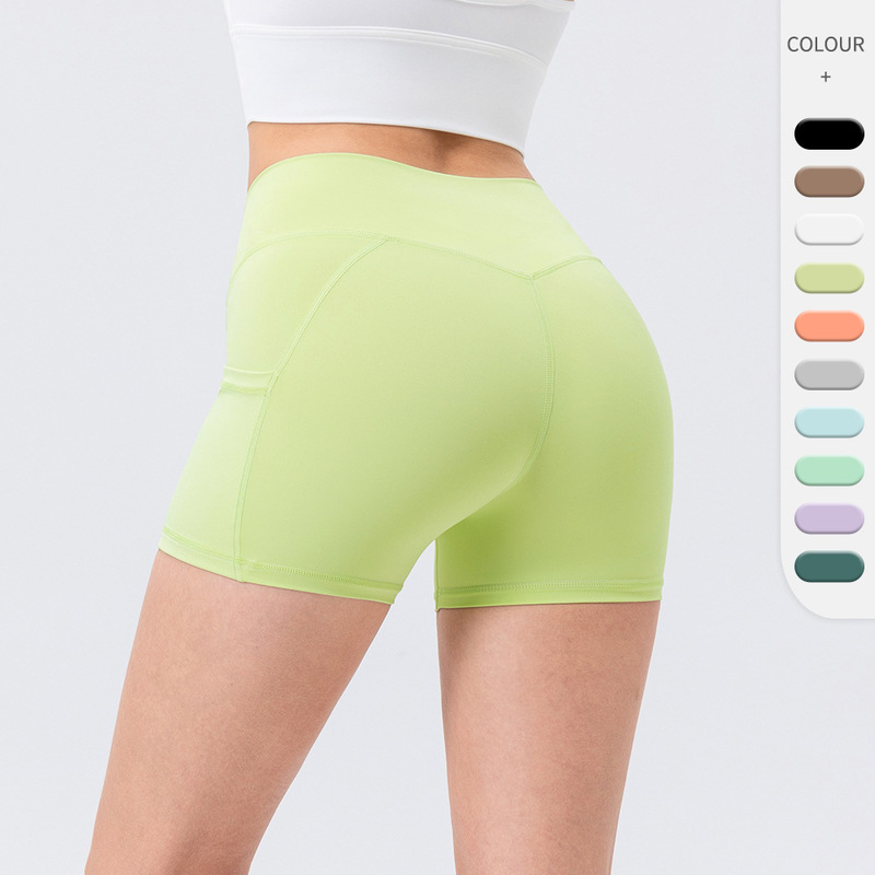 European and American Women's Yoga Shorts Peach Hip Tight Running Leggings Naked High Waist Fitness Shorts 42456 European and American Women's Yoga Shorts Peach Hip Tight Running Leggings Naked High Waist Fitness Shorts 42456