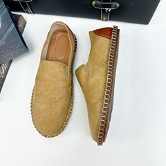 春秋真男鞋軟麵皮軟底防滑爸爸鞋手工復古百搭透氣商務休閒皮鞋