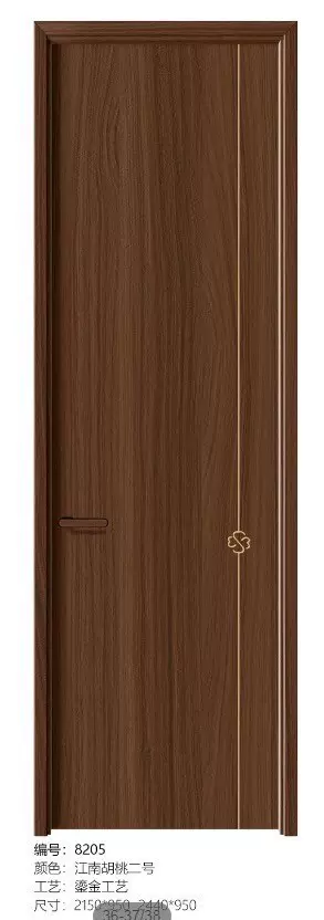 简约轻奢黎氏隔音门实木门家用卧室房间门平整光滑单开门厂家