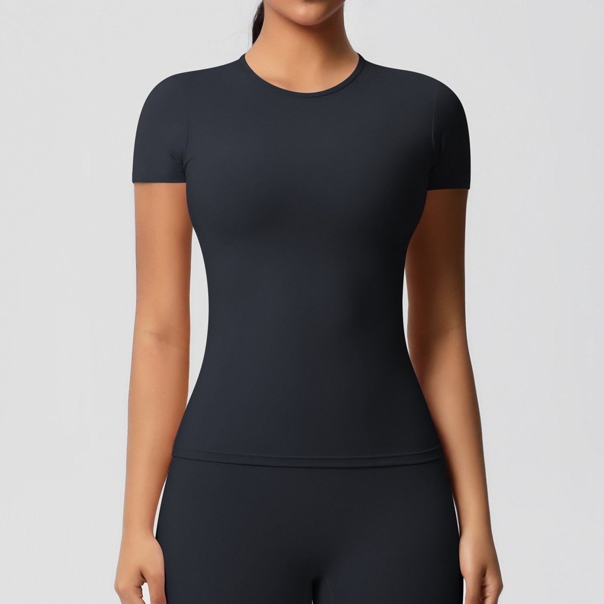 95g Weight Short Sleeve Sleeve Length Nylon, Spandex Fabric Type Regular Top Length T-shirt Tops Type Fitness, Yoga, Running Occasion Round Neck Neckline Solid Color Pattern Sport Style Style S, XL Size Sport Style Solid Color Nylon Spandex Round Neck Active Tops T-shirt 8