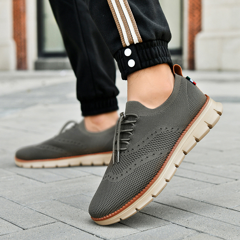 Cross-border Trendy Casual Shoes For Men, Breathable Fly-knit Loafers, Large-size Sports Shoes, In-stock Wholesale And_vogvips.com