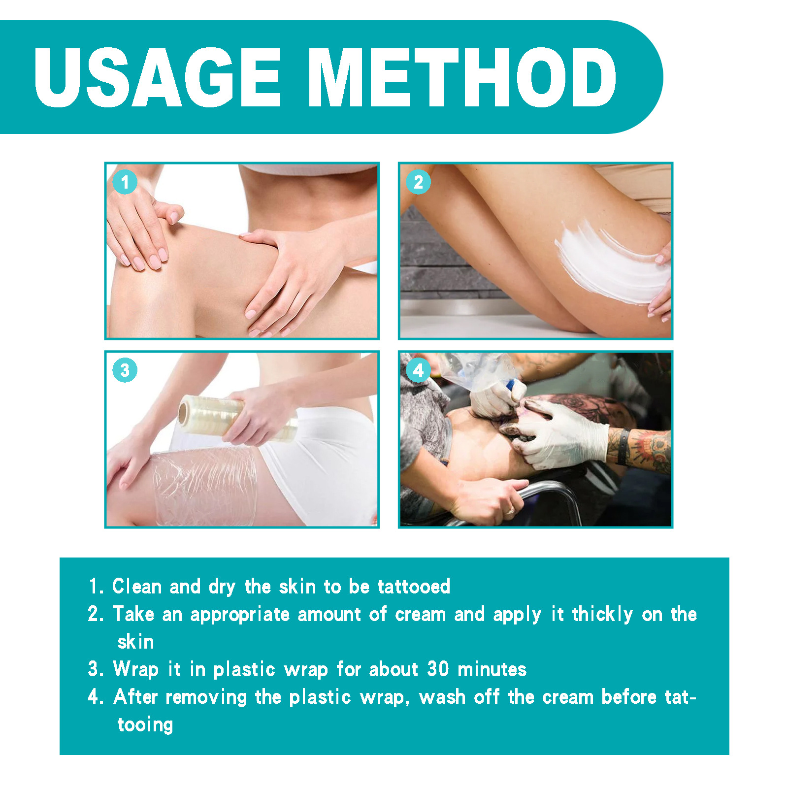EELHOE Care Cream Gently Cleans Moisturizes Skin, Fades Tattoos, Embroideries, and Prints Tattoos_voghion.com