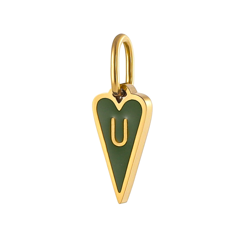 1g Weight Pendant Jewelry Making Type DIY Ornament Accessories Classification 1 Piece, 1 Set Quantity 304 Stainless Steel Material Letter Pattern All Seasons Season Polished Finish Enamel Design Simple Style, Classic Style Style 1 Piece 1 Set 304 Stainless Steel Letter Polished Pendant DIY Ornament Accessories 9