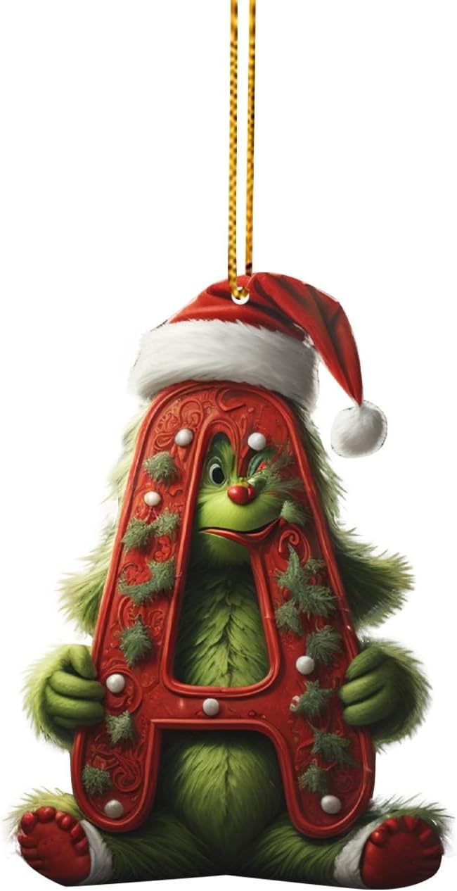 Amazon Grinch Letras Decoración Decoración de Navidad Decoración de árbol de Navidad Colgante image 6
