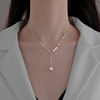 Necklace from pearl, universal chain for key bag , silver 925 sample, 2021 years, 2022