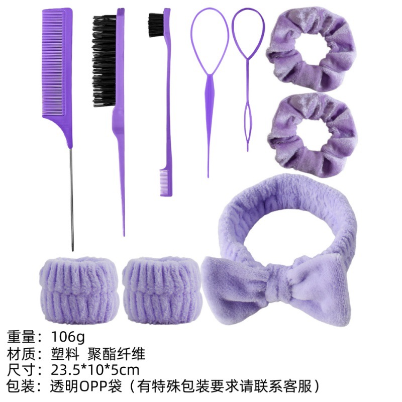 Juego de Peines para Peinado y Peluquería de Plástico image 15