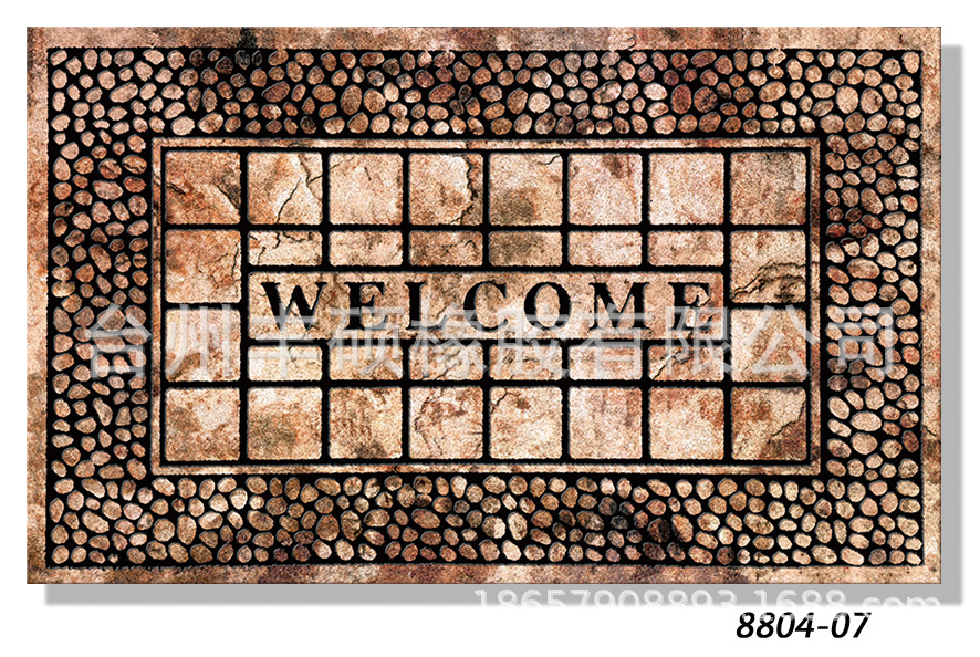 工厂跨境热卖脚垫进门口防滑垫入户门垫美式室外橡