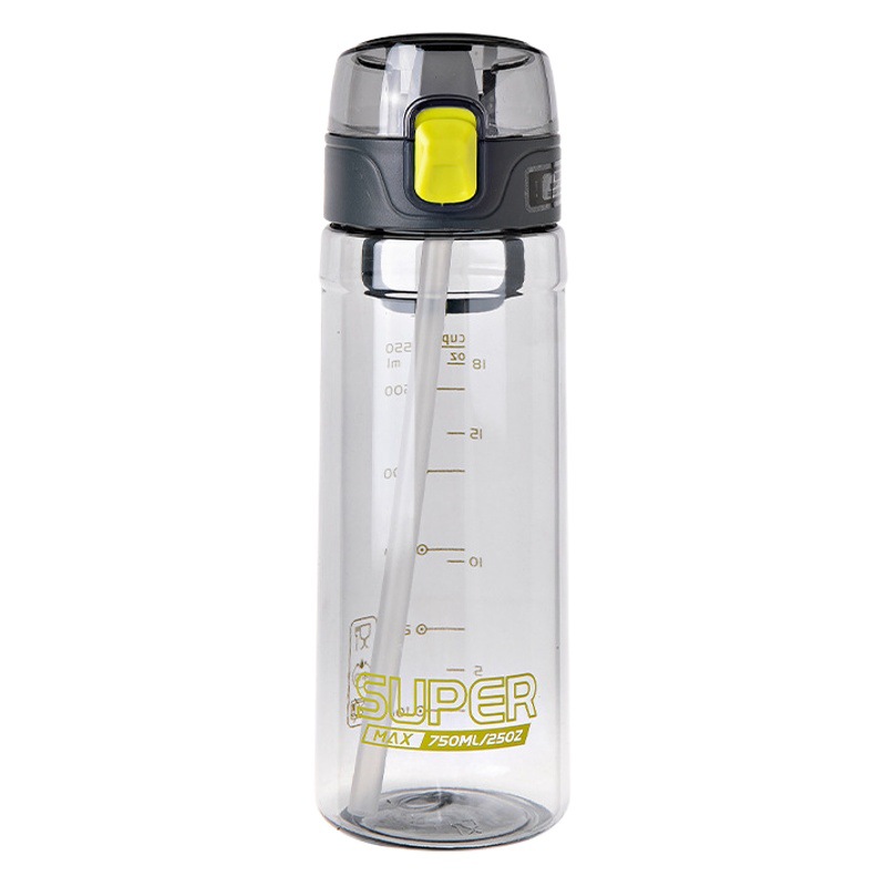 Tongtong taza de plástico fitness deportes montañismo sitio de construcción estudiante hogar taza de plástico de mediana edad y ancianos taza de plástico paja taza de agua