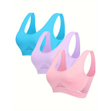 R 93152 Mesh hollow plus size sport bra �����οմ����˶�����
