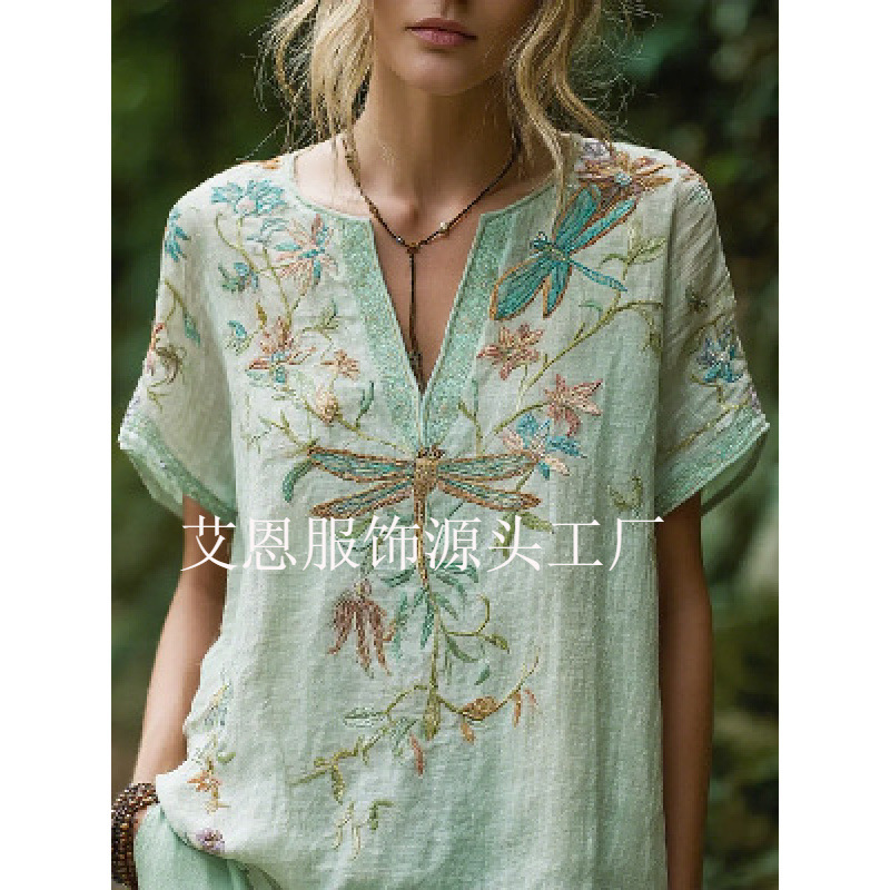 Spring Season Foreign Trade Hot-Selling Fashion Carnival Printed Trendy Women's Collared Short-Sleeve Shirt Cross-Border European and American Style Spring Season Foreign Trade Hot-Selling Fashion Carnival Printed Trendy Women's Collared Short-Sleeve Shirt Cross-Border European and American Style
