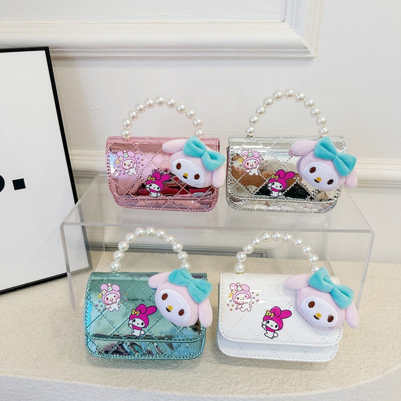 Nuevo espejo de niños de dibujos animados bolso de hombro, niñas mochila, bolso de perlas, bolso de cadena encantador para chicas en línea