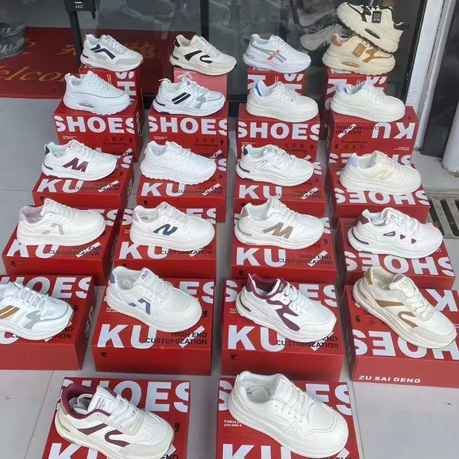 直播尾货杂款小白鞋女鞋秋季皮面防水厚底增高板鞋休闲女鞋鞋子女