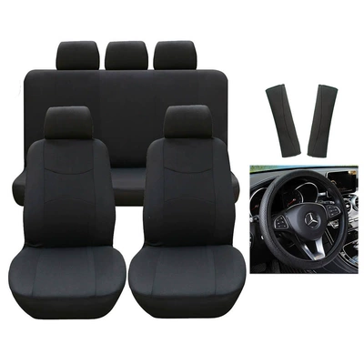 Amazon Ebay Universal Car: Universal seat cover - all-black-five-seats-square-guard-default-item