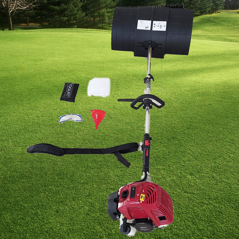 小型手推式刷草机 人工草坪梳理清扫 侧挂式梳草便携式扫雪机器