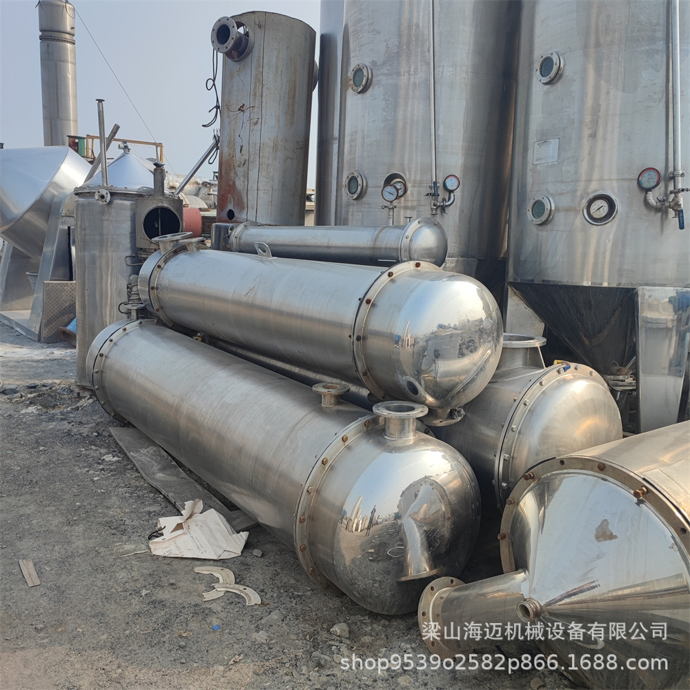 出售 二手不锈钢冷凝器 100平方钛材列管换热器 列管换热器