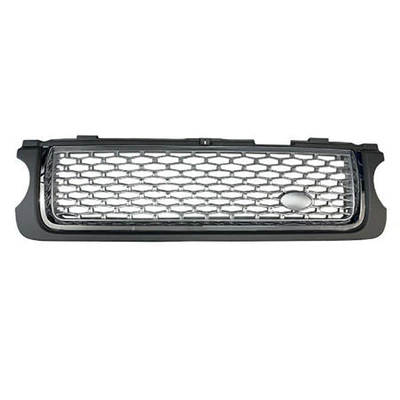 LR026103 front grille is suitable for Range Rover Executive L322 2010 model front bumper intake grille (Zhongwang) - 10-administrative-50-supercharged-front-grille-with-gray-edge-and-silver-mesh