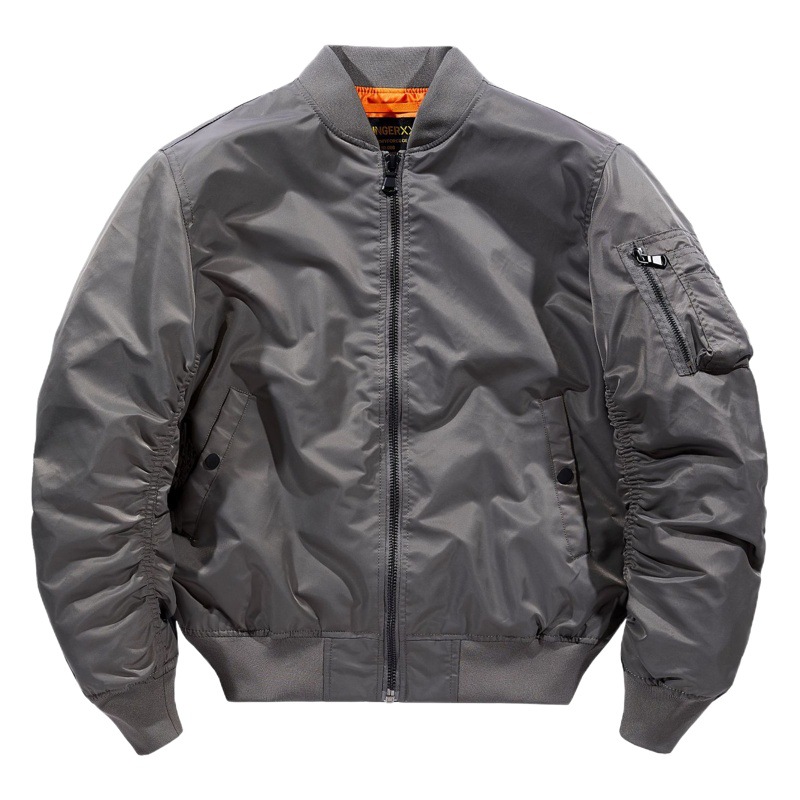 Primavera nueva Fuerza Aérea MA1 piloto chaqueta de los hombres la motocicleta color sólido más tamaño uniforme militar Comercio exterior vuelo traje