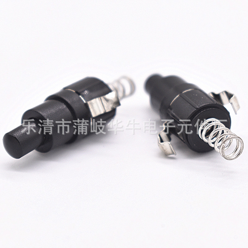 手电筒按钮开关 尾部开关带弹簧自锁开关 一开一关小电器按键开关