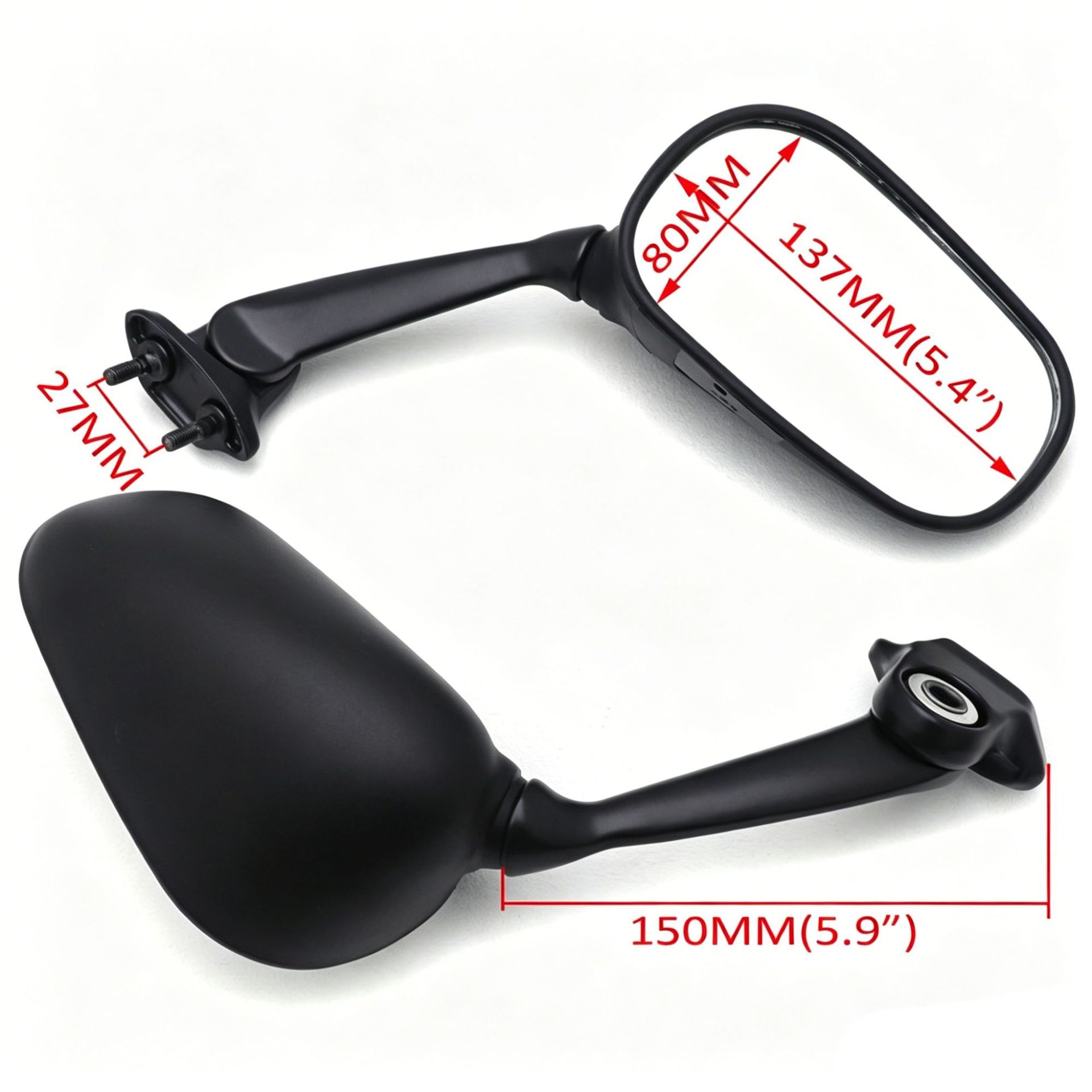 Suitable for Yamaha Yzf-R6 08-16 Motorcycle Rearview Mirror R6 Reflector Foldable Reversing Mirror