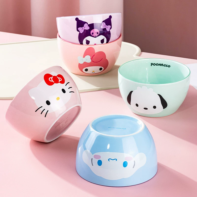 Hello Kitty, милая керамическая посуда для еды, для домашнего использования
