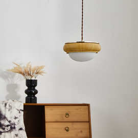 日式侘寂风餐厅吊灯吧台民宿灯法式中古灯具设计师创意卧室床头灯