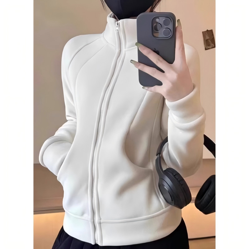 修身冲锋衣外套女2025新高级感显瘦长袖设计感瑜伽服上衣运动穿搭|undefined