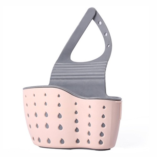 Drain basket hanging bag kitchen faucet sponge storage rack dishwashing sink without drilling storage basket