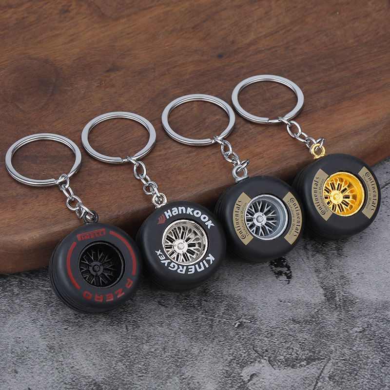 Foreign trade new PVC soft rubber tire key chain car decoration auto accessories gift printing manufacturers wholesale Foreign trade new PVC soft rubber tire key chain car decoration auto accessories gift printing manufacturers wholesale