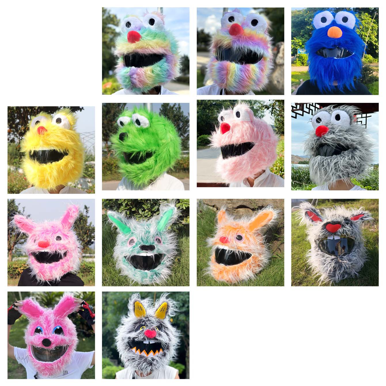 Cubierta de casco de motocicleta Cubierta de casco de felpa puntual Cubierta de casco completo Cubierta de casco de motocicleta Tacón de viento Moda de moda