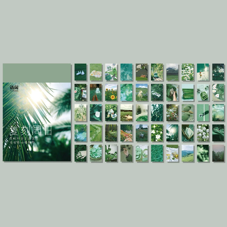 Paper Sticker Pack (Shijang) Scenic Mini DIY Decorative Stickers, 10 pcs, Assorted Designs
