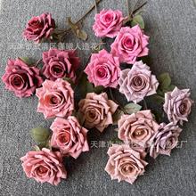仿真玫瑰花曼塔玫瑰花婚庆礼堂装饰路引花欧式家居装饰假花手工花