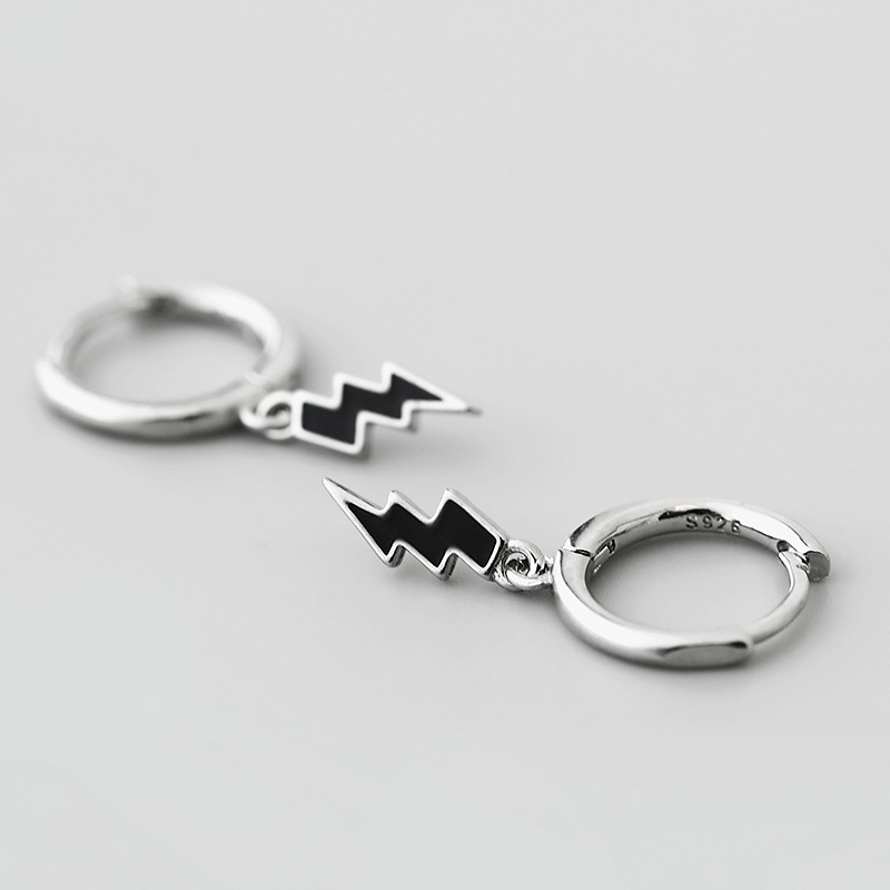 Black Wave Shape Pendant Copper Earrings Wholesale Nihaojewelrypicture5