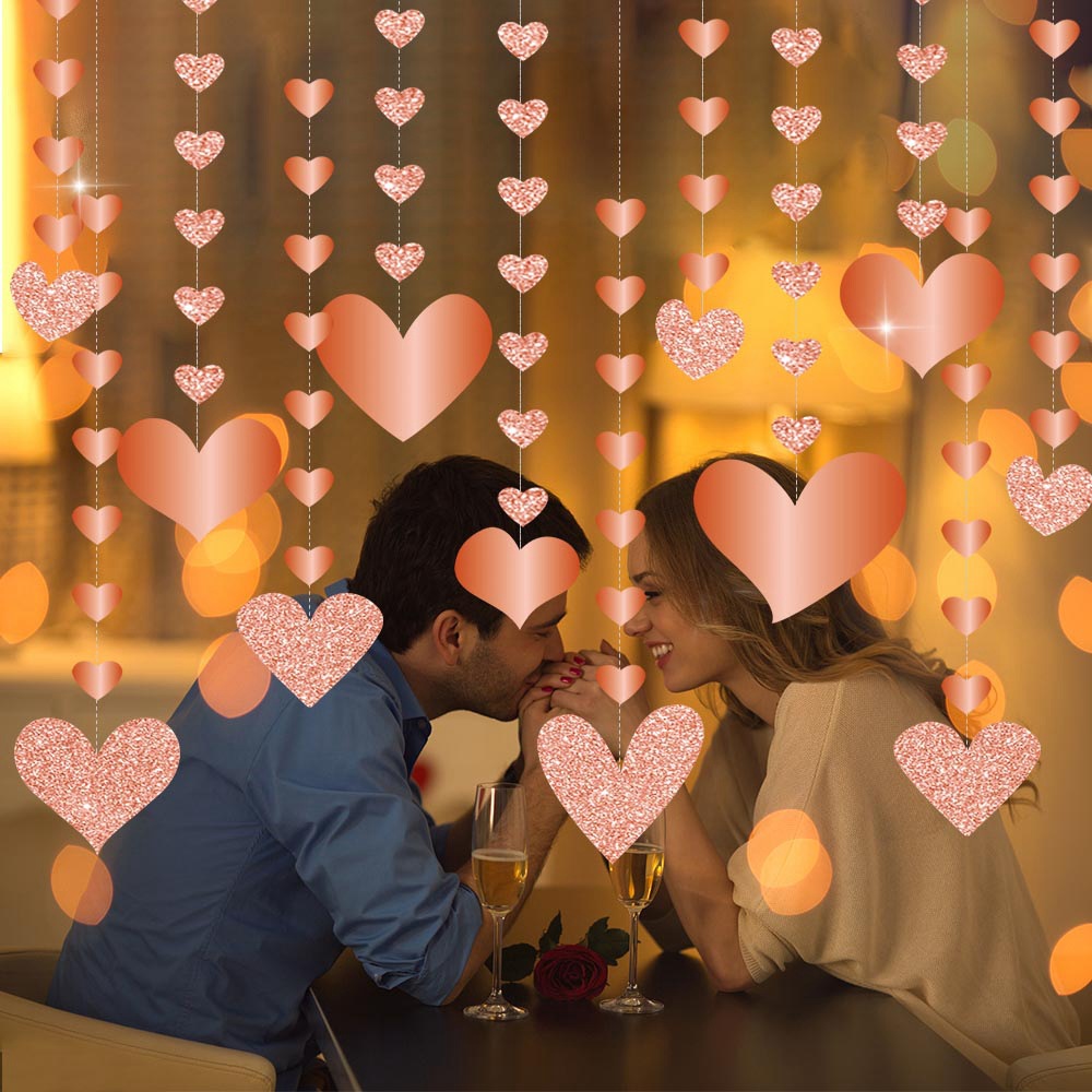 Nuevos productos transfronterizos Decoración del día de San Valentín Colgante de línea de coche Decoración de fiesta del amor del día de San Valentín Colgante de boda Colgante