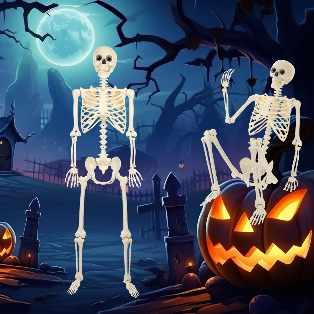 Esqueleto de Halloween transfronterizo, esqueleto humano, hueso humano, casa embrujada, decoración de fiesta, accesorios, esqueleto de terror image 4